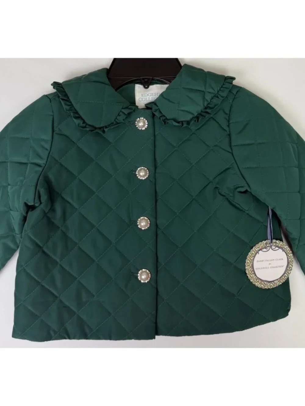 Edgehill SIZE 4T Collection Girls Quilted Green Jacket NWT Boutique